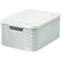 Curver STYLE M Boite de rangement avec couvercle 39,3 x 29,3 x 18,7 cm creme 03618-885
