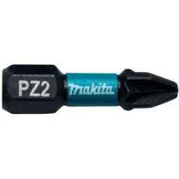 Makita B-63644 Embouts Impact Black 25 mm POZIDRIV (PZ), Hexa 1/4''