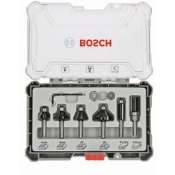 Bosch Kit de 6 fraises a araser et de bordage a queue de 6 mm 2607017468
