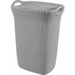 Curver KNIT 57L Coffre a linge 45 x 61 x 34 cm, gris 03676-099