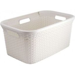 Curver STYLE 45L Panier a linge 59,2 x 38 x 27 cm, creme 00708-885