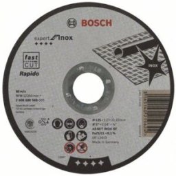 Bosch Disques a tronçonner Expert for Inox Rapido 125 mm, 1,0 mm 2608600549