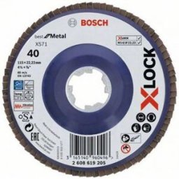 Bosch Plateaux a lamelles X-LOCK, 115 mm, G 40, X571, Best for Metal 2608619205