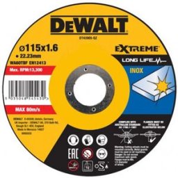 DeWALT DT43905 Disque a tronçonner pour acier inoxydable 115 x1,6mm