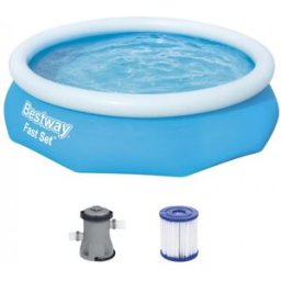 BESTWAY Fast Set Piscine hors sol ronde, 305 x 76 cm, avec pompe 57270