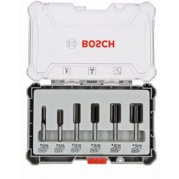 Bosch Kit de 6 fraises a rainurer droit a emmanchement de 8 mm 2607017466
