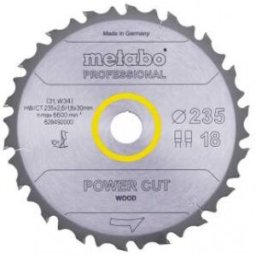 Lame de scie Metabo pour scies circulaires 235X30 Z18 FZ/FA 10° 628492000