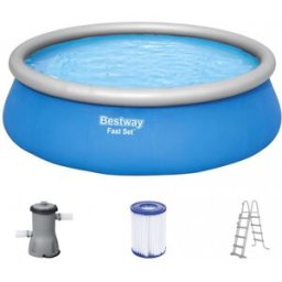 BESTWAY Fast Set Piscine hors sol, 457 x 122 cm, avec pompe 57289