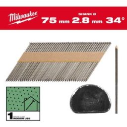 Milwaukee Clous de charpente (2.8x75mm/2.200pcs) 4932492597
