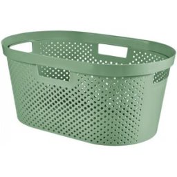 Curver INFINITY DOTS 39L Panier a linge 59 x 38 x 27 cm, vert 04755-S86