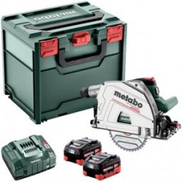 Metabo KT 18 LTX 66 BL Scie circulaire submersible sans fil (2x5,5 Ah/18 V) MetaBOX, 60186