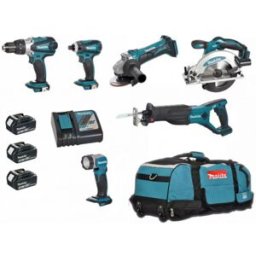 Makita DLX6011 machines sans fil Set 18V Li-ion (DHP458Z+DSS610Z+DJR181Z+DTD146Z+DGA452Z+D