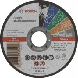 Bosch Disque a tronçonner a moyeu plat Rapido Multi Construction 2608602384