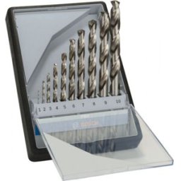 Bosch Coffret de 10 forets a métaux Robust Line HSS-G, 135°, 1 - 10 mm 2607010535