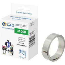 G&G; Cassette à ruban aluminium Couleur de ruban: argent 12.6 mm 4.8 m
