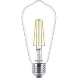 Philips LED 76305300 LED CEE E (A - G) E27 forme spéciale 7 W = 60 W blanc chaud (Ø x L) 6.4 cm x 14 cm 1 pc(s)