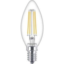 Philips LED 76219300 LED CEE E (A - G) E14 forme de flamme 6.5 W = 60 W blanc chaud (Ø x L) 3.5 cm x 9.7 cm 1 pc(s)