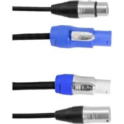 EuroLite Power-Hybrid DMX Câble de liaison [1x XLR mâle 3 pôles - 1x XLR mâle 3 pôles] 5 m