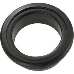 TRU COMPONENTS TC-GEQR-2015203 Manchon de câble ouvert Ø max. des bornes 15.5 mm Epaisseur de plaque (maxi) 2 mm PVC noir 100 pc(s)