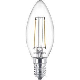 Philips LED 78205400 LED CEE E (A - G) E14 forme de flamme 2 W = 25 W blanc chaud (Ø x L) 3.5 cm x 9.7 cm 2 pc(s)