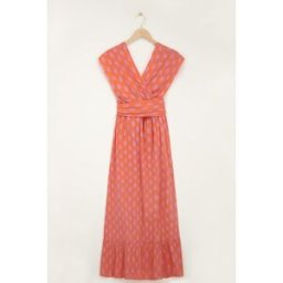 Robe longueà imprimé orange My Jewellery Pêche/Orange M femme