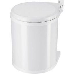 Hailo Compact-Box M 3555-001 Poubelle 15 l Tôle dacier (Ø x H) 285 mm x 355 mm blanc 1 pc(s)