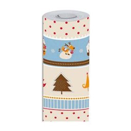 Clairefontaine Rouleau de papier cadeau grande longueur - 60 g - 0,7 x 50 m - décor Noël