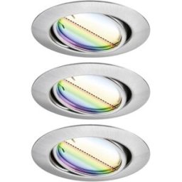 Paulmann 92467 Luminaire à LED encastrable jeu de 3 LED 14.7 W fer (brossé)