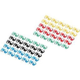 Digitus A-CC-M Clips couleur pour câbles patch jaune, vert, rouge, noir, bleu 100 pc(s)