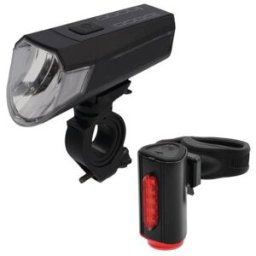 FISCHER Set d'éclairage à LED rechargeable USB TWIN, 80 lux
