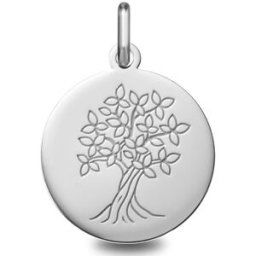 Mon Premier Bijou Médaille Arbre de vie épanoui - Or blanc 9ct