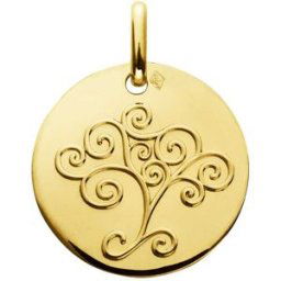 Augis Médaille Arbre de vie arabesque - Or jaune 18ct