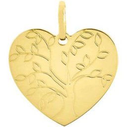 Mon Premier Bijou Pendentif coeur arbre de vie - Or jaune 18ct