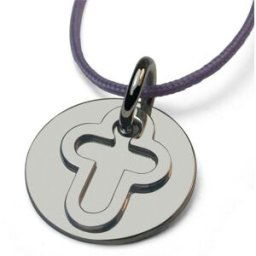 Mikado Pendentif Believe Croix - Argent massif et corne