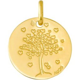 Augis Médaille Arbre de vie aux coeurs - Or jaune 18ct