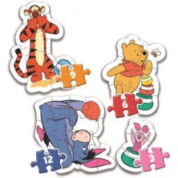 Clementoni My First Puzzle - Winnie L'Ourson (4 Puzzles)