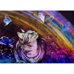 Grafika Le Chat et l'Arc-en-Ciel
