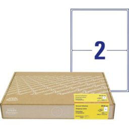 Avery Zweckform 8018-300 Etiquette pour adresse 199.6 x 143 mm papier blanc 600 pc(s) fixation permanente imprimante à jet dencre, imprimante laser, imprimante