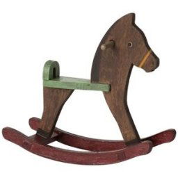 Maileg Cheval à bascule Souris Marron dark brown
