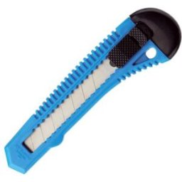 - Cutter avec corps plastique lame rétractable bleu lame 18 mm