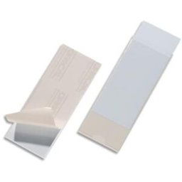 Durable Porte-étiquettes adhésifs Pocketfix - polypropylène - format 60 x 150 mm - sachet de 10