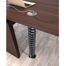 Goulotte extensible Helix passe-câbles - 70 à 110 cm - chrome
