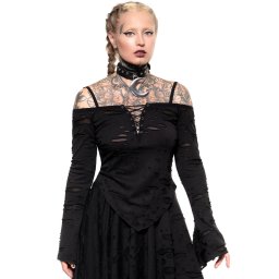 T-shirt femme (top) à manches longues KILLSTAR - Dust Devil - Black - KSRA003509