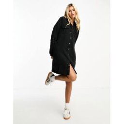 Vero Moda - Robe chemise courte Ã fermeture boutonnÃ©e - Noir Noir 2XL female