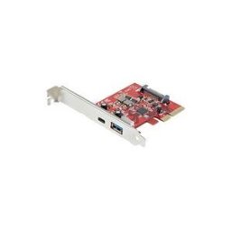 StarTech.com Carte PCIe a 2 ports - USB-A et USB-C, 10 Gbps - Adaptateur de carte contrôleur hôte - Carte d'extension PCIe USB 3.2 Gen 2x1 - adaptateur USB - PCIe 3.0 x4 - USB-C 3.1 x 1 + USB 3.1 Gen 2 x 1