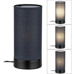 Paulmann Pia 77059 Lampe de table E14 noir (mat)