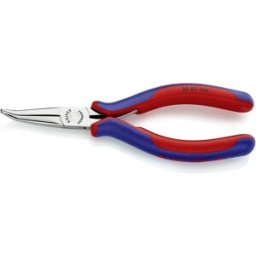 Knipex 35 82 145 pour lélectronique et la mécanique de précision Pince plate à becs ronds coudée à 45° Acier à outils 145 mm