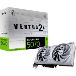 MSI Carte graphique Nvidia GeForce RTX 5070 GeForce RTX5070 VENTUS 2X OC White 12 GB GDDR7 RAM PCIe x16 HDMI® 2.1, DisplayPort 2.1
