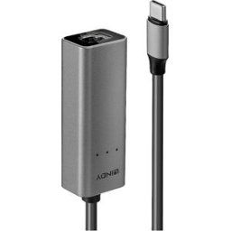 Adaptateur réseau LINDY neu 2.5 GBit/s USB-C® (USB 3.1 Gen 1), Gigabit-LAN (1/2.5 Gbit/s), RJ45
