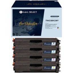 G&G; Toner remplace Brother TN-423 compatible pack bundle noir, cyan, magenta, jaune TN-423BK/TN-423C/TN-423M/TN-423Y GS-B423-4P